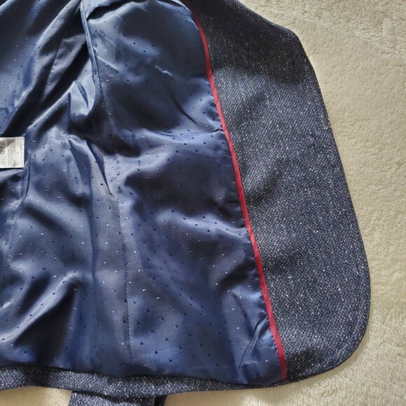 Banana Republic Blue Tweed Blazer Size 4 - Picture 4 of 13